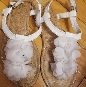 White Flower Sandals